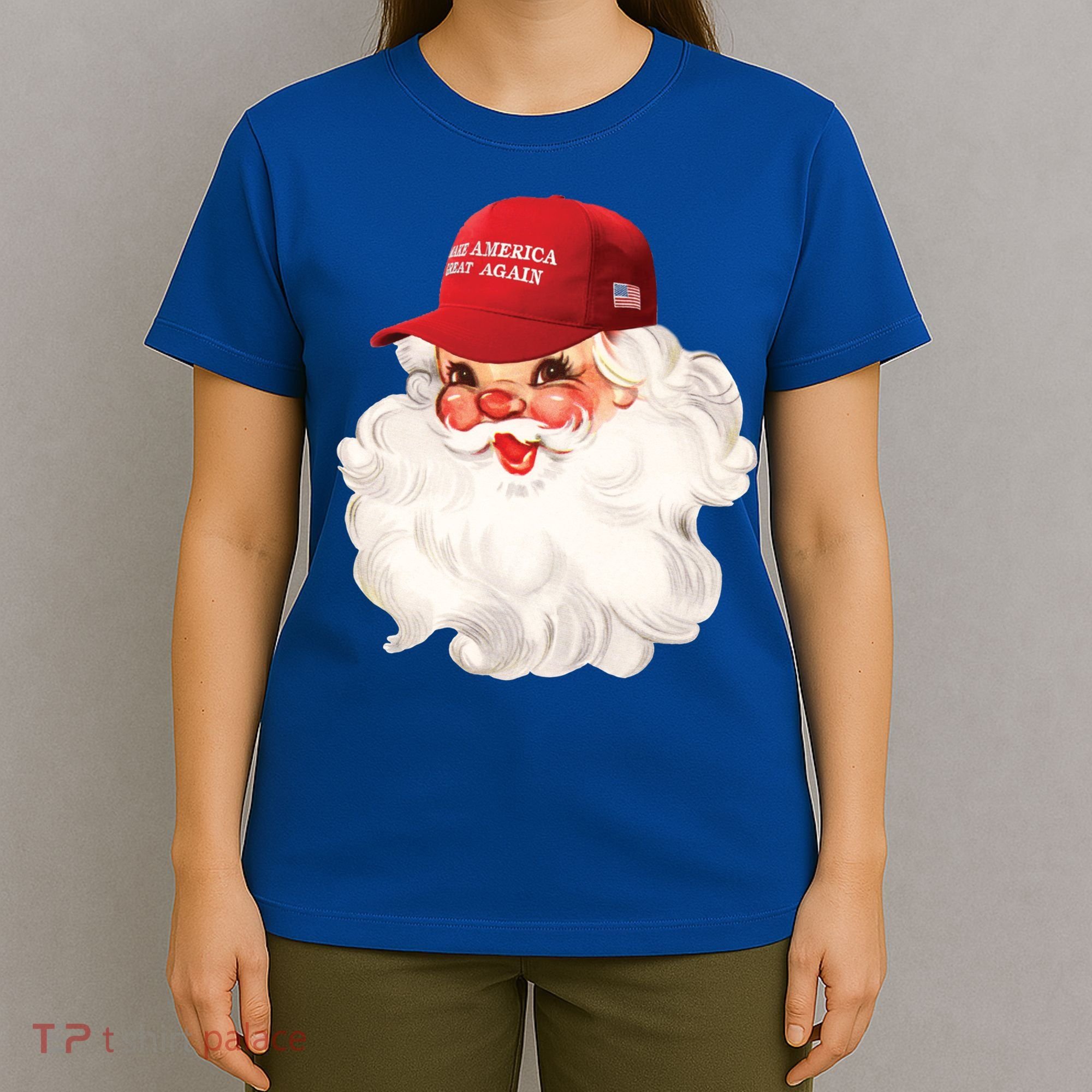 Maga Santa Retro Santa Maga Hat Funny Trump Christmas Gift T-Shirt