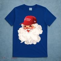 Maga Santa Retro Santa Maga Hat Funny Trump Christmas Gift T-Shirt thumb 5
