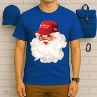 Maga Santa Retro Santa Maga Hat Funny Trump Christmas Gift T-Shirt thumb 6