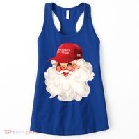 Maga Santa Retro Santa Maga Hat Funny Trump Christmas Gift Women's Tank Top thumb 0