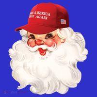 Maga Santa Retro Santa Maga Hat Funny Trump Christmas Gift Women's Tank Top thumb 5
