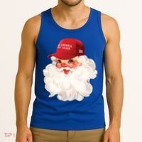 Maga Santa Retro Santa Maga Hat Funny Trump Christmas Gift Tank Top thumb 3