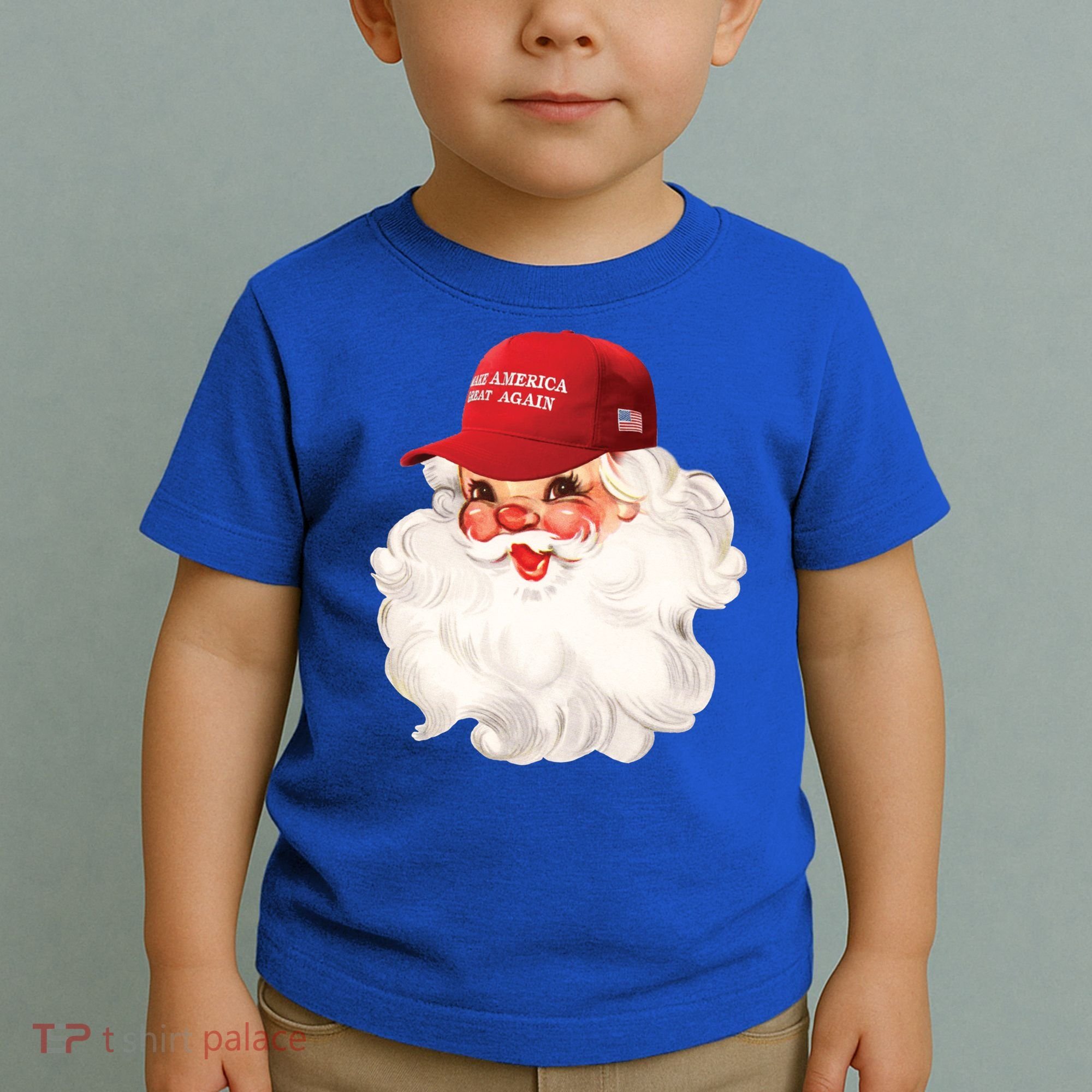 Maga Santa Retro Santa Maga Hat Funny Trump Christmas Gift Toddler T-Shirt