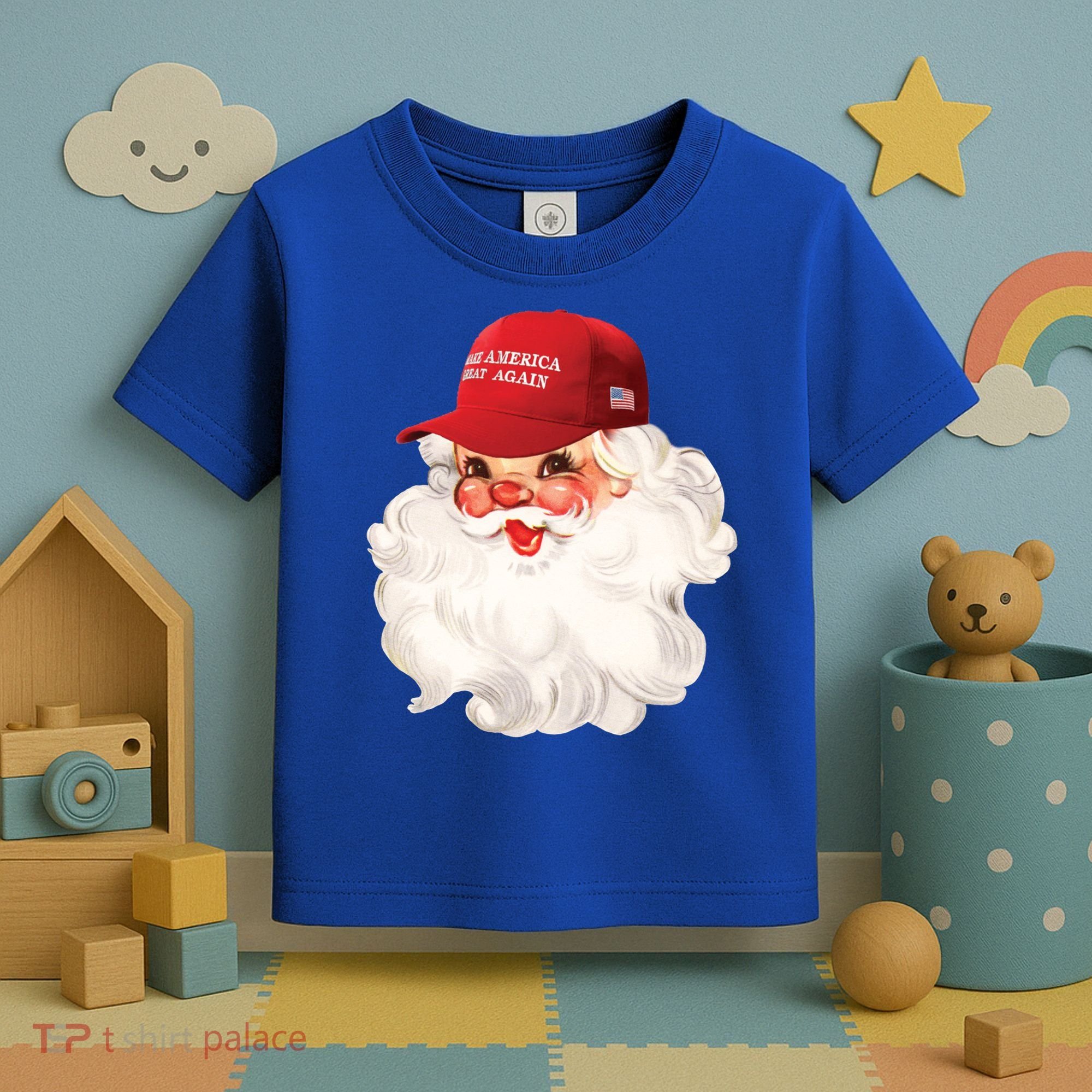 Maga Santa Retro Santa Maga Hat Funny Trump Christmas Gift Toddler T-Shirt