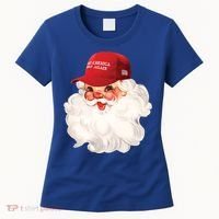 Maga Santa Retro Santa Maga Hat Funny Trump Christmas Gift Women's T-Shirt thumb 0