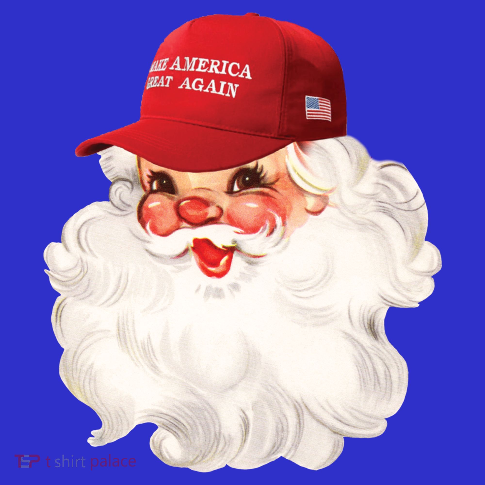 Maga Santa Retro Santa Maga Hat Funny Trump Christmas Gift Women's T-Shirt