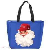 Maga Santa Retro Santa Maga Hat Funny Trump Christmas Gift Tote Bag thumb 0