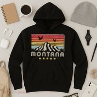 Montana Shirt. Retro Style MT, USA Hoodie thumb 3