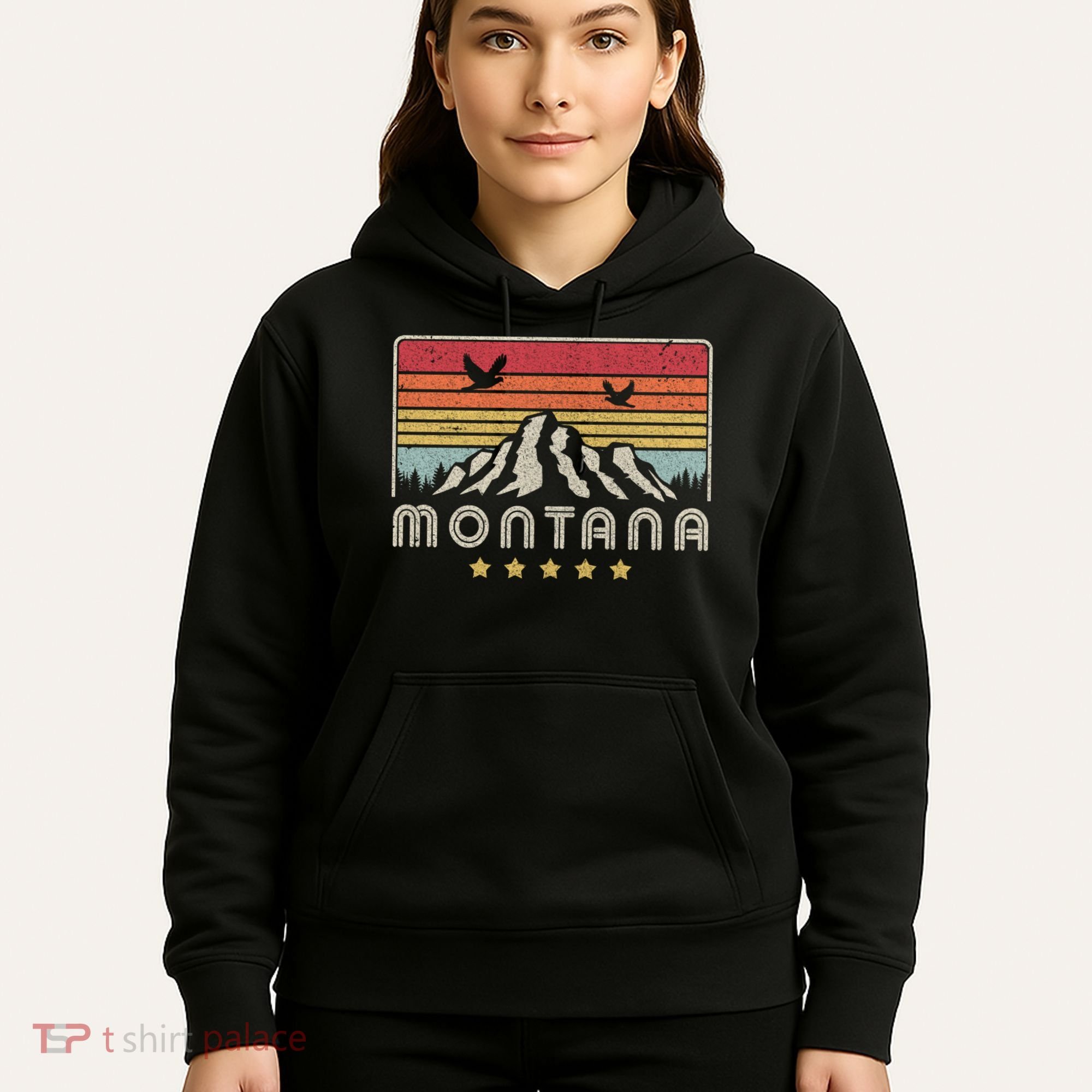 Montana Shirt. Retro Style MT, USA Hoodie