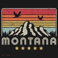 Montana Shirt. Retro Style MT, USA Women's Hoodie thumb 2