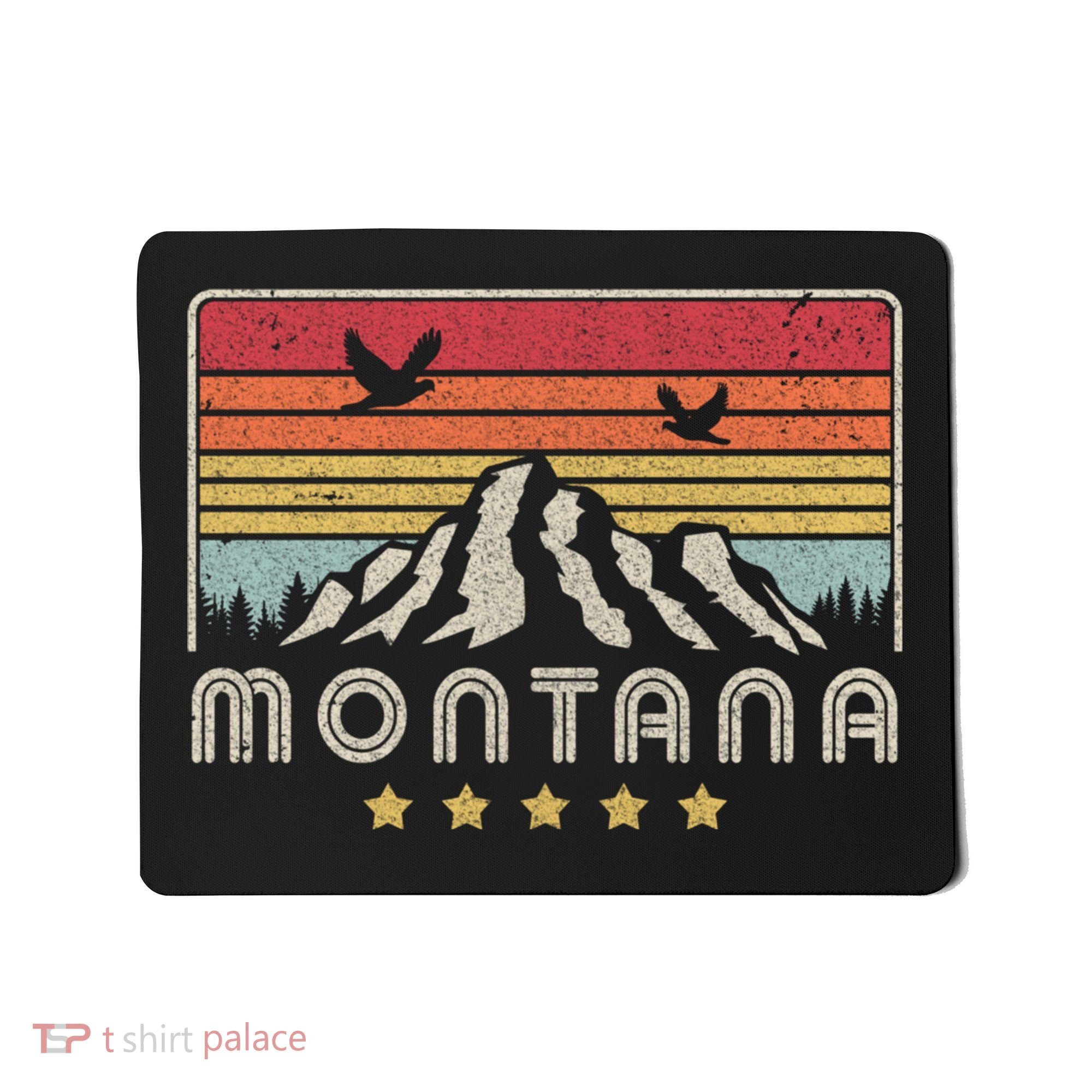 Montana Shirt. Retro Style MT, USA Mousepad