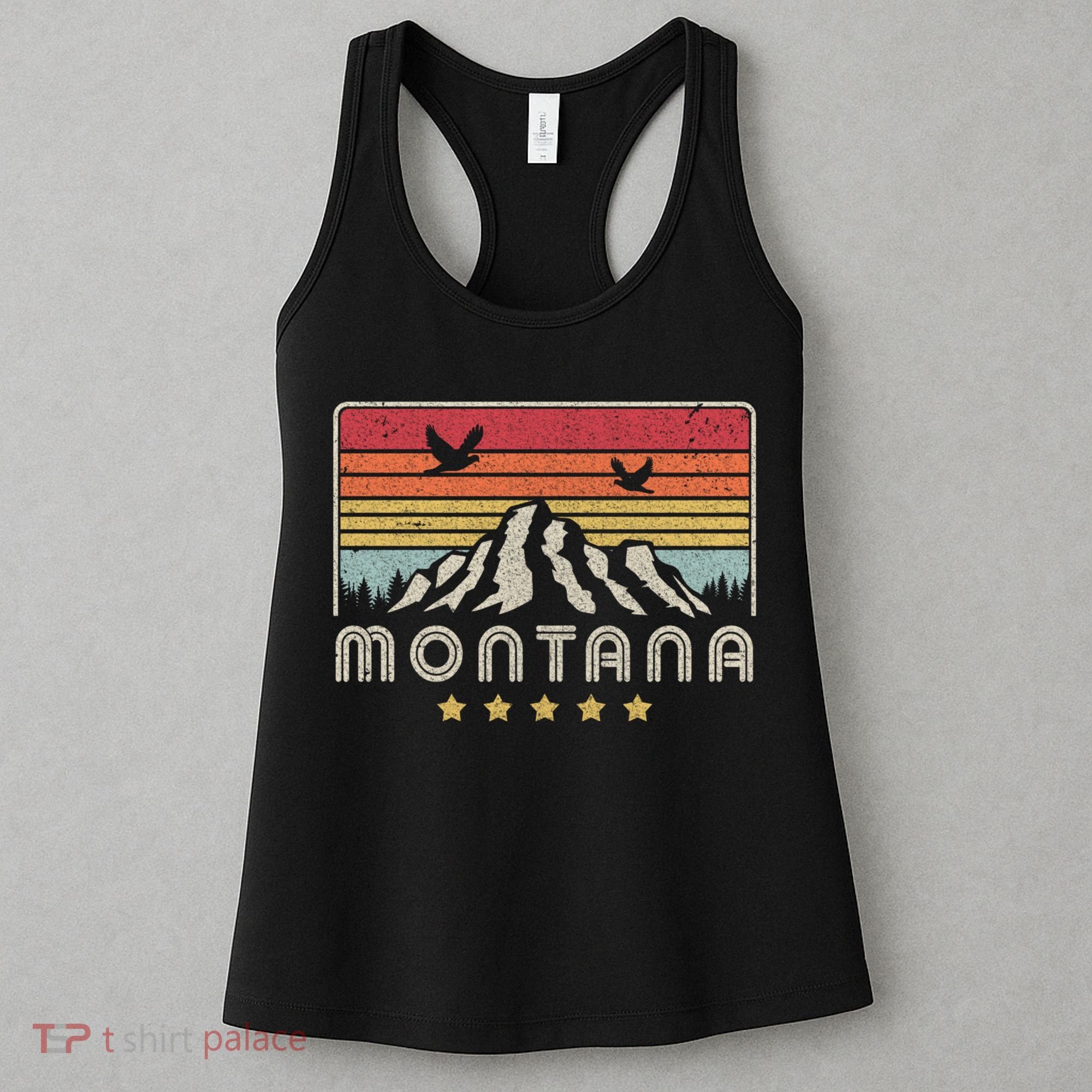 Montana Shirt. Retro Style MT, USA Women's Tank Top