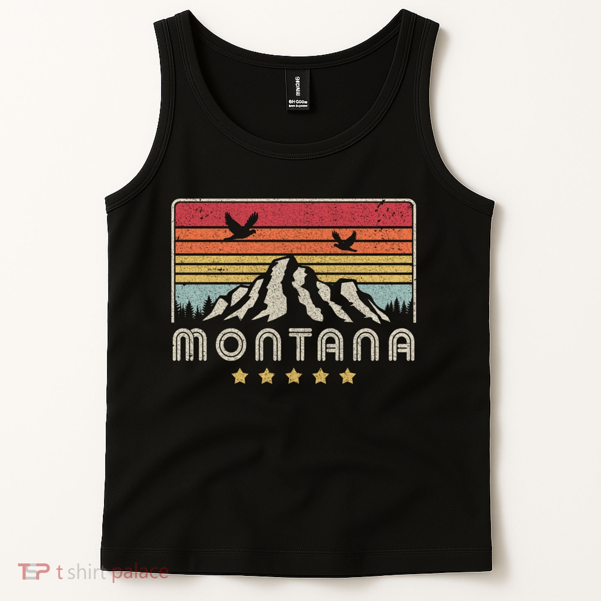 Montana Shirt. Retro Style MT, USA Tank Top
