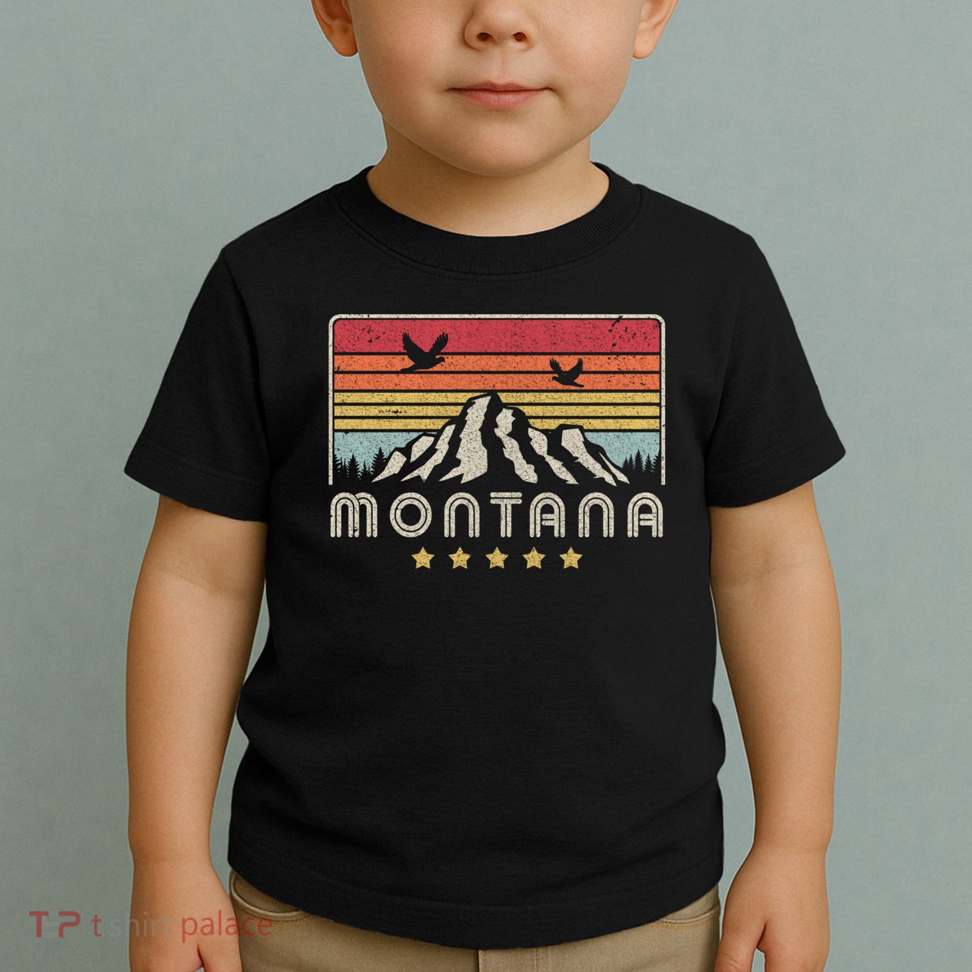 Montana Shirt. Retro Style MT, USA Toddler T-Shirt