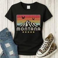 Montana Shirt. Retro Style MT, USA Women's T-Shirt thumb 3