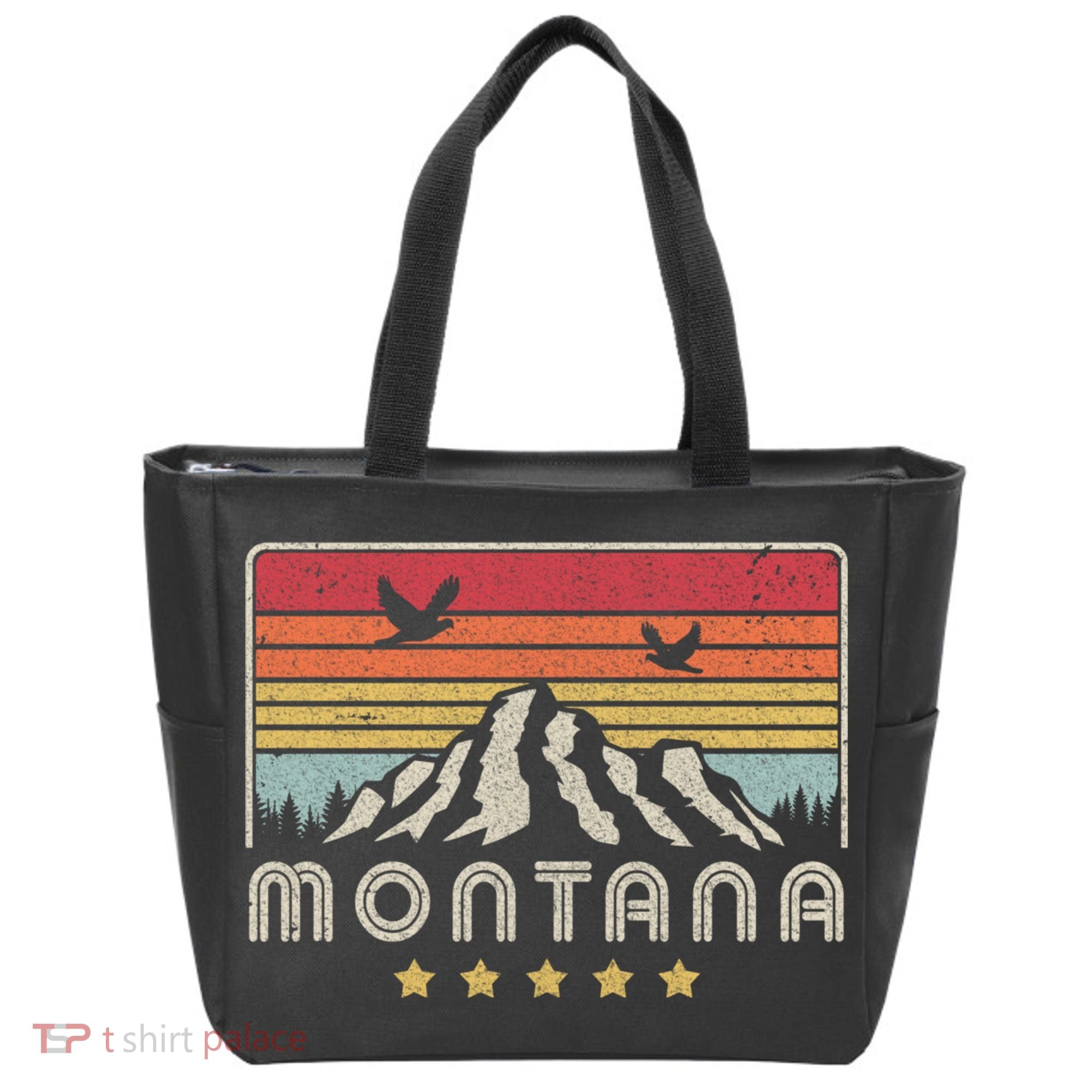 Montana Shirt. Retro Style MT, USA Tote Bag