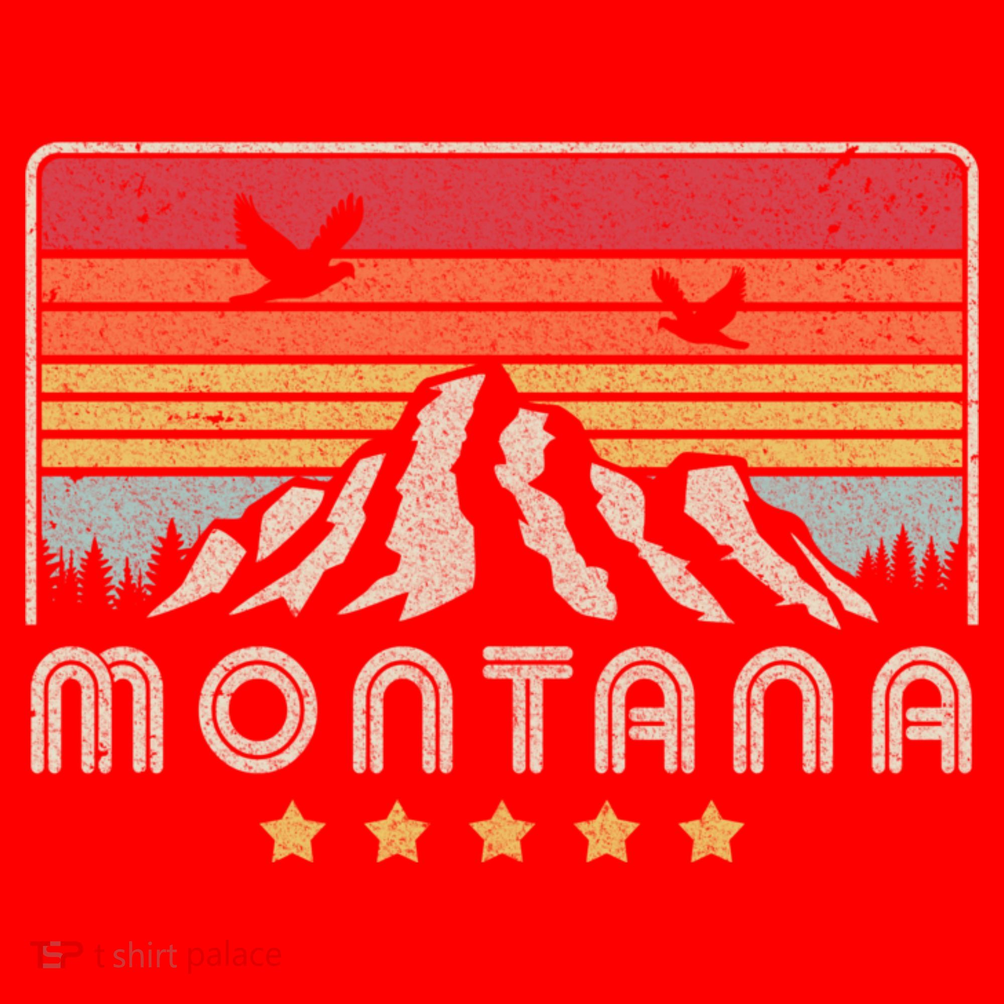 Montana Shirt. Retro Style MT, USA Santa Hat
