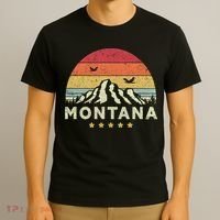 Montana Shirt. Retro Style MT, USA T-Shirt thumb 3