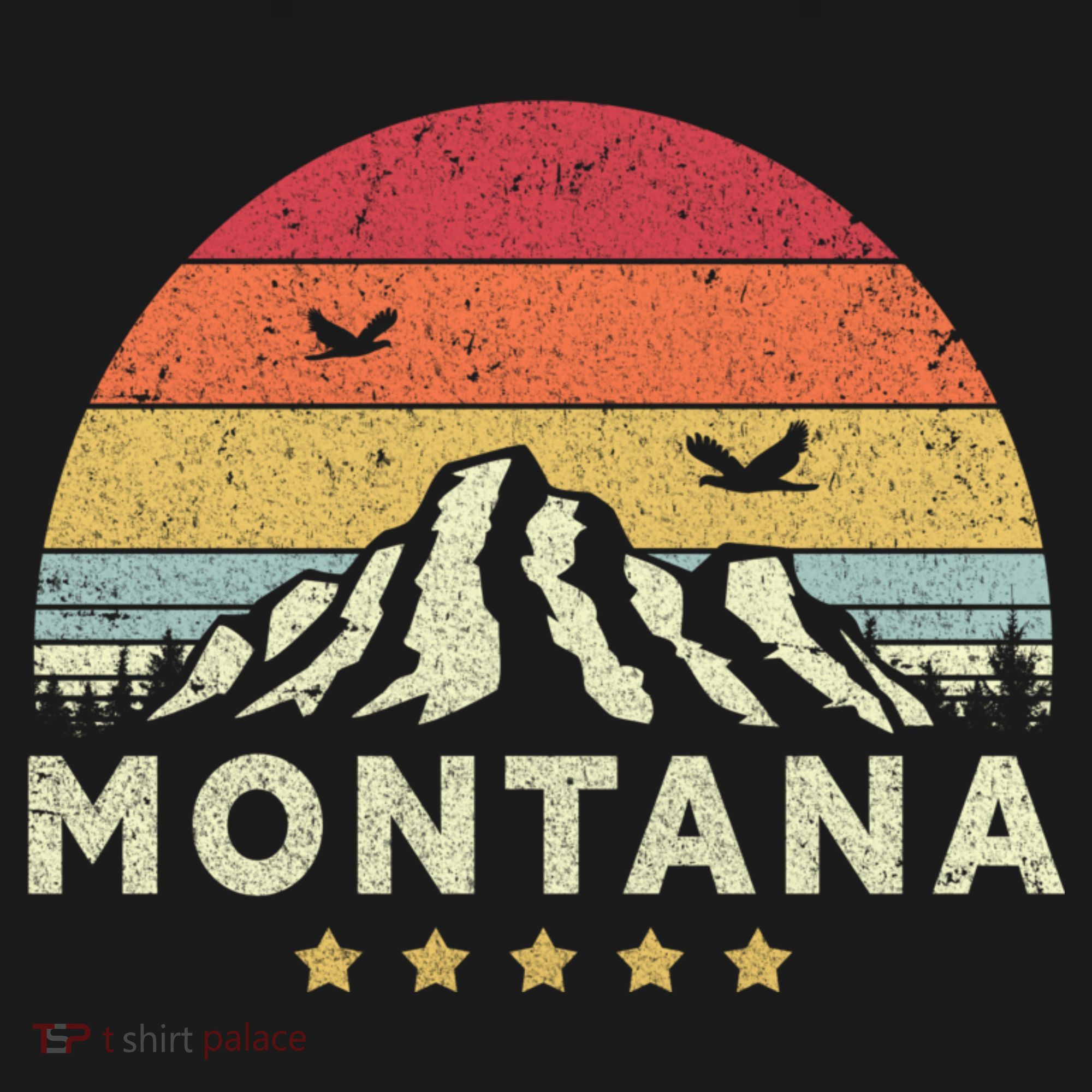 Montana Shirt. Retro Style MT, USA Women's Hoodie