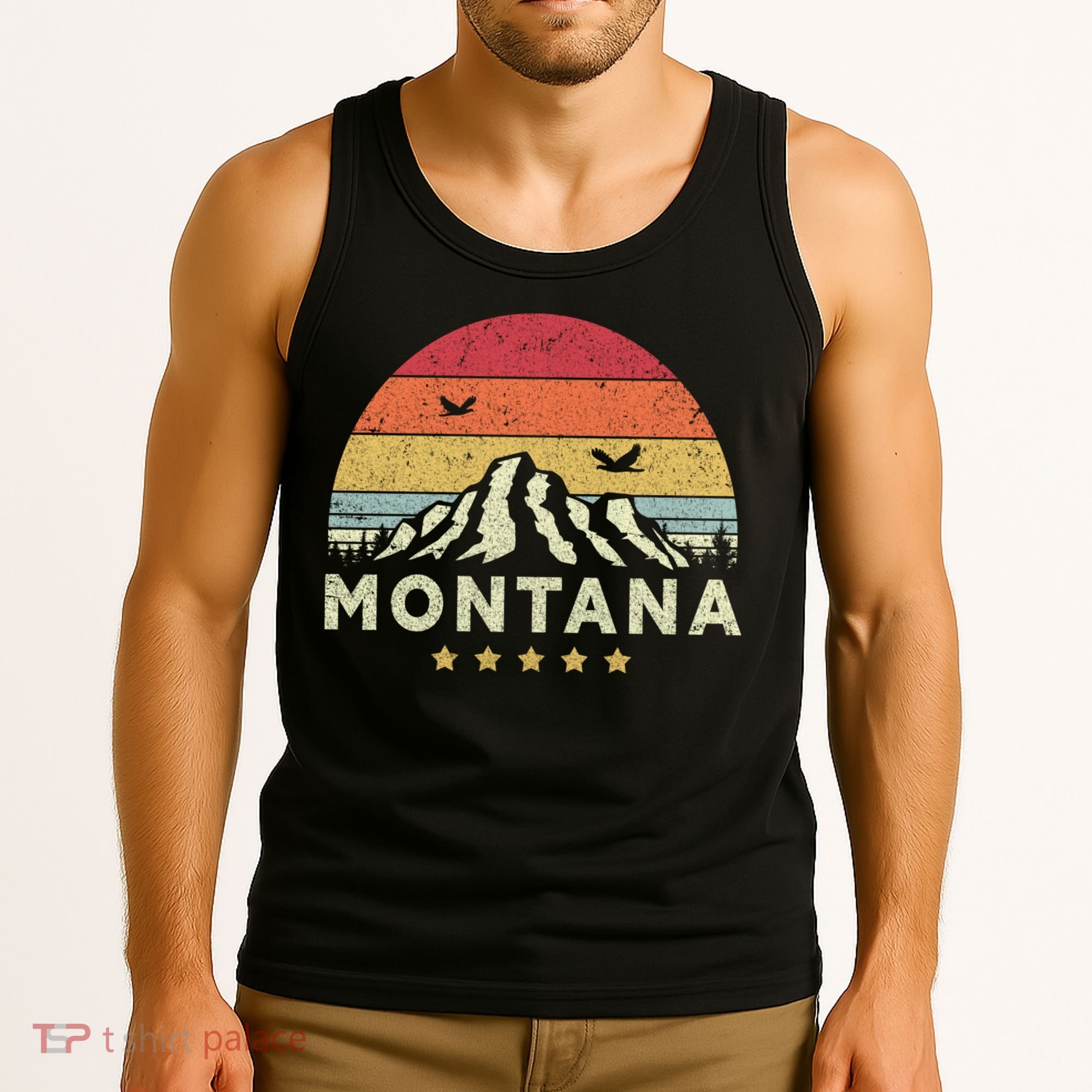 Montana Shirt. Retro Style MT, USA Tank Top