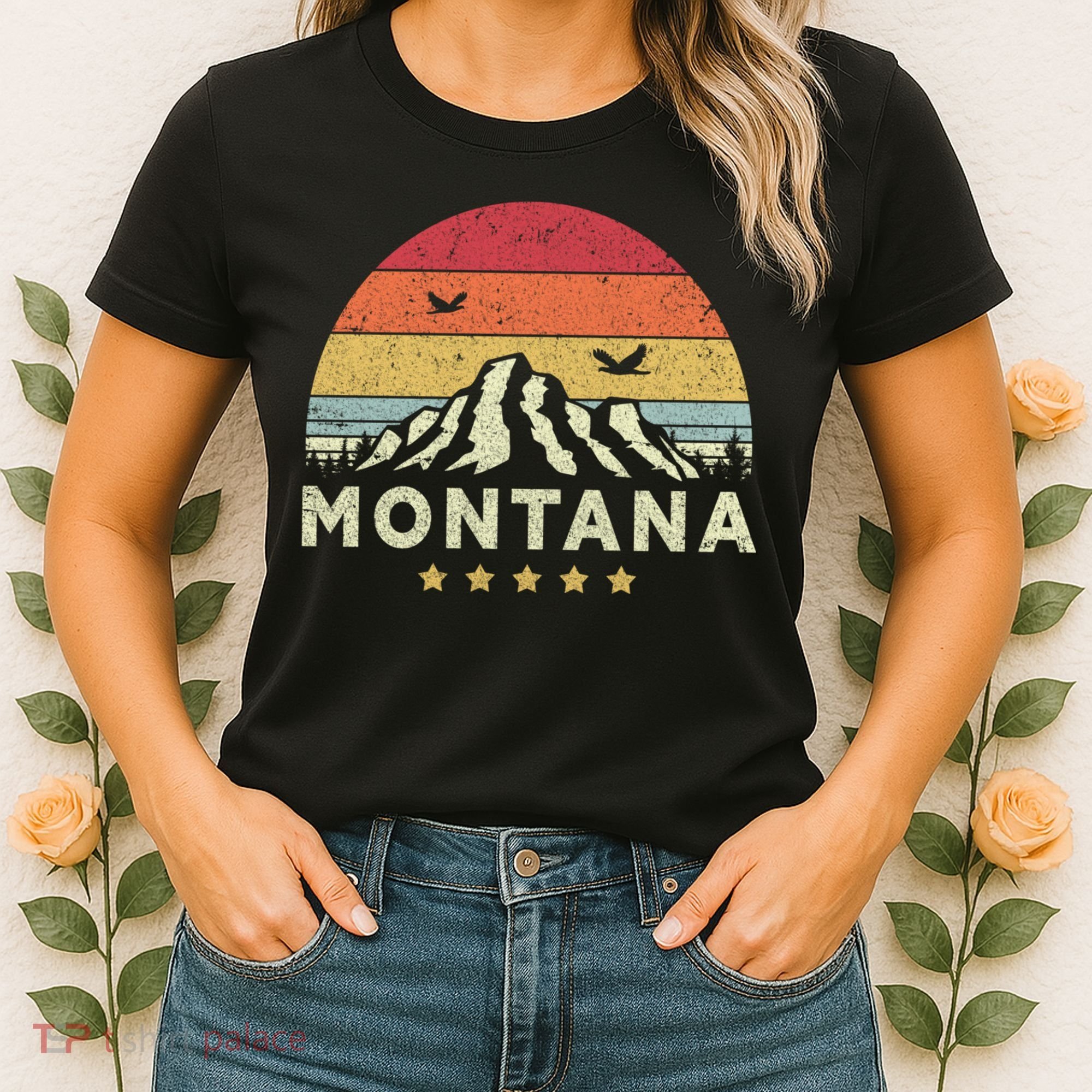 Montana Shirt. Retro Style MT, USA Women's T-Shirt