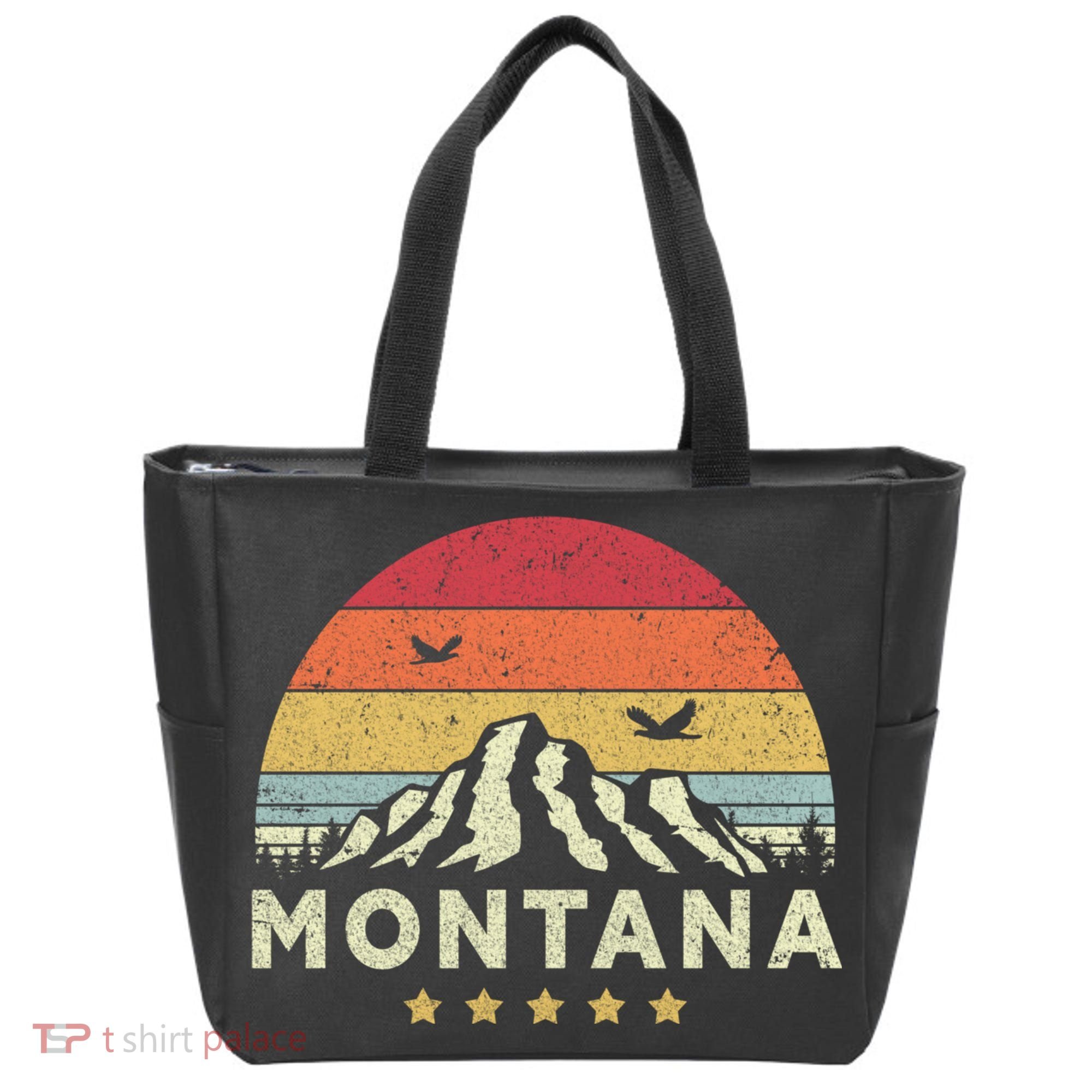 Montana Shirt. Retro Style MT, USA Tote Bag