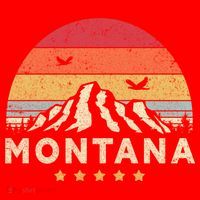 Montana Shirt. Retro Style MT, USA Santa Hat thumb 1