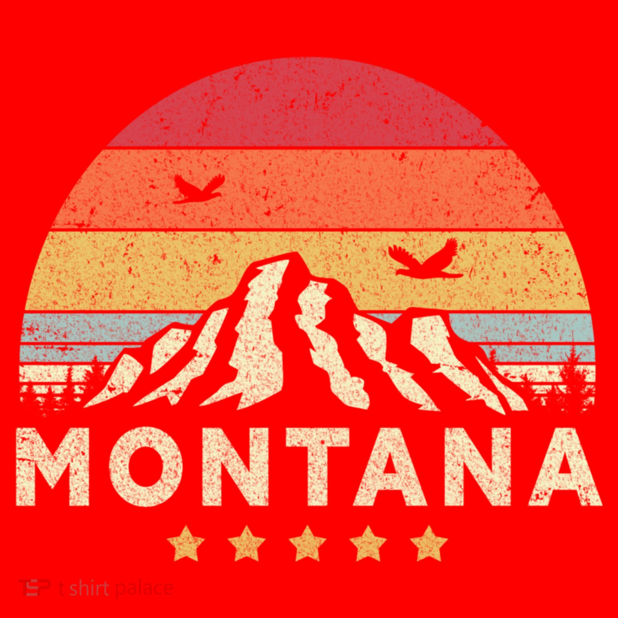 Montana Shirt. Retro Style MT, USA Santa Hat