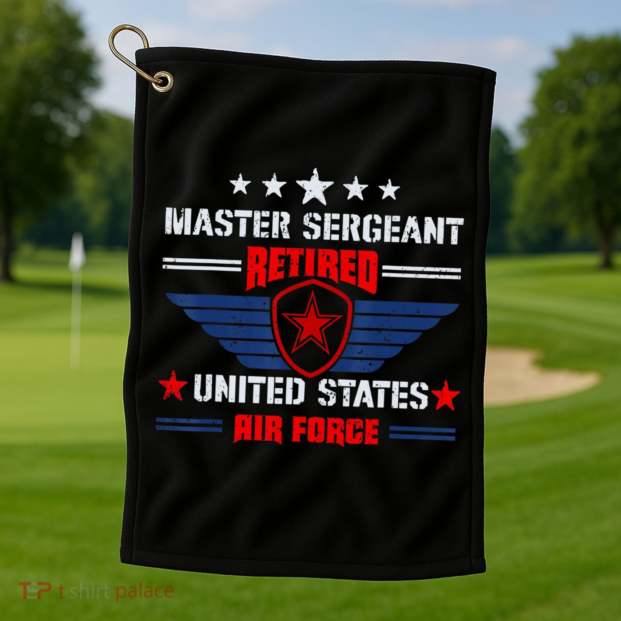 Master Sergeant Retired Air Force Military Retirement Golf Towel