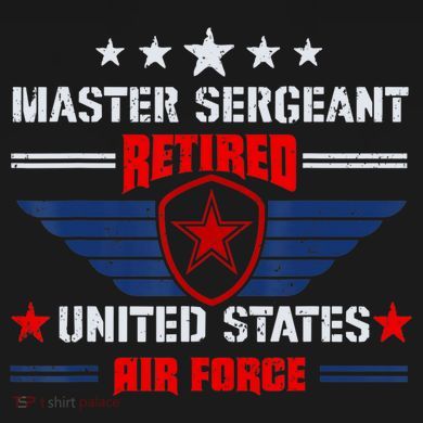 Master Sergeant Retired Air Force Military Retirement Women's Crop Top Tee