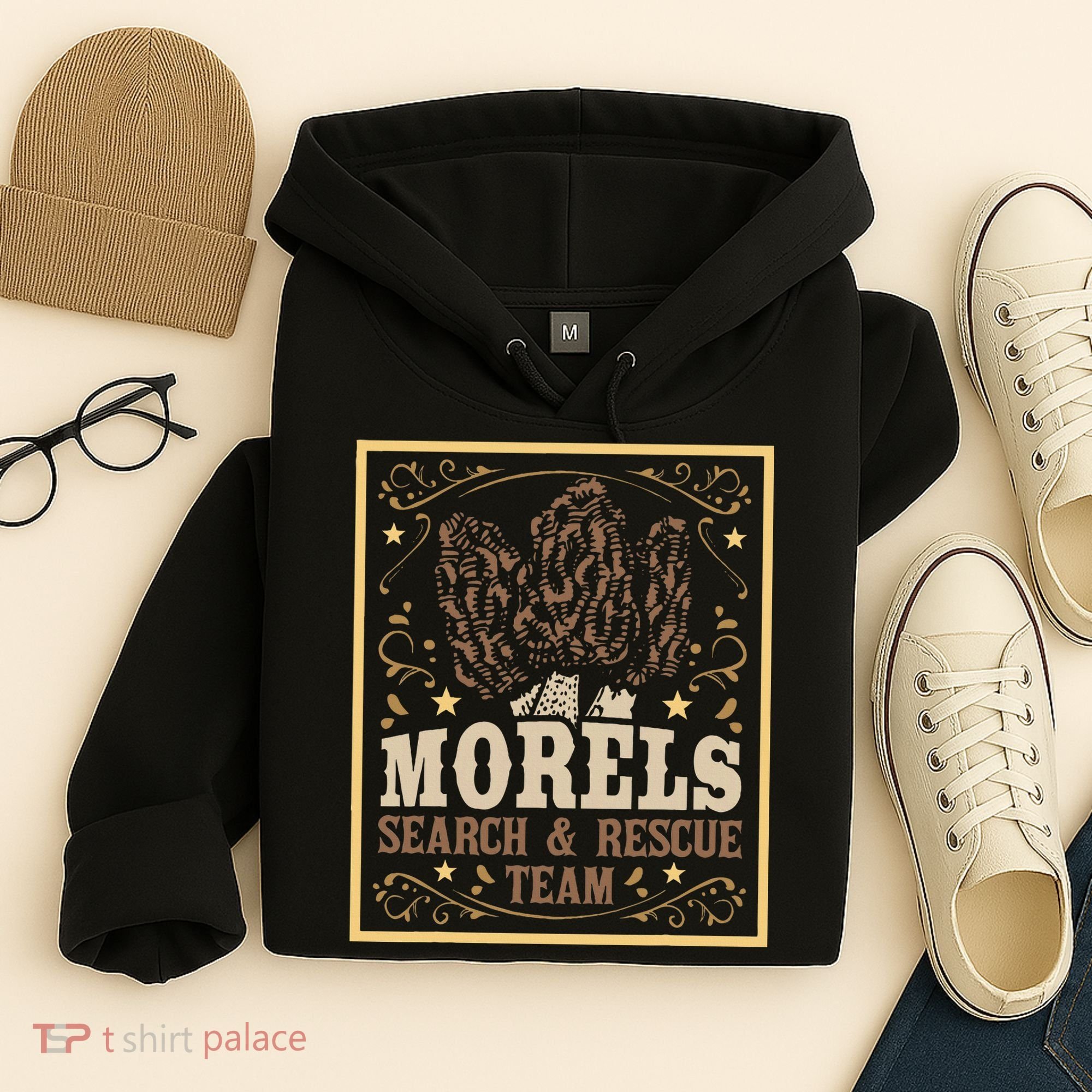 Morel Search Rescue Team Mushroom Hunting Mushroom Hunter Hoodie