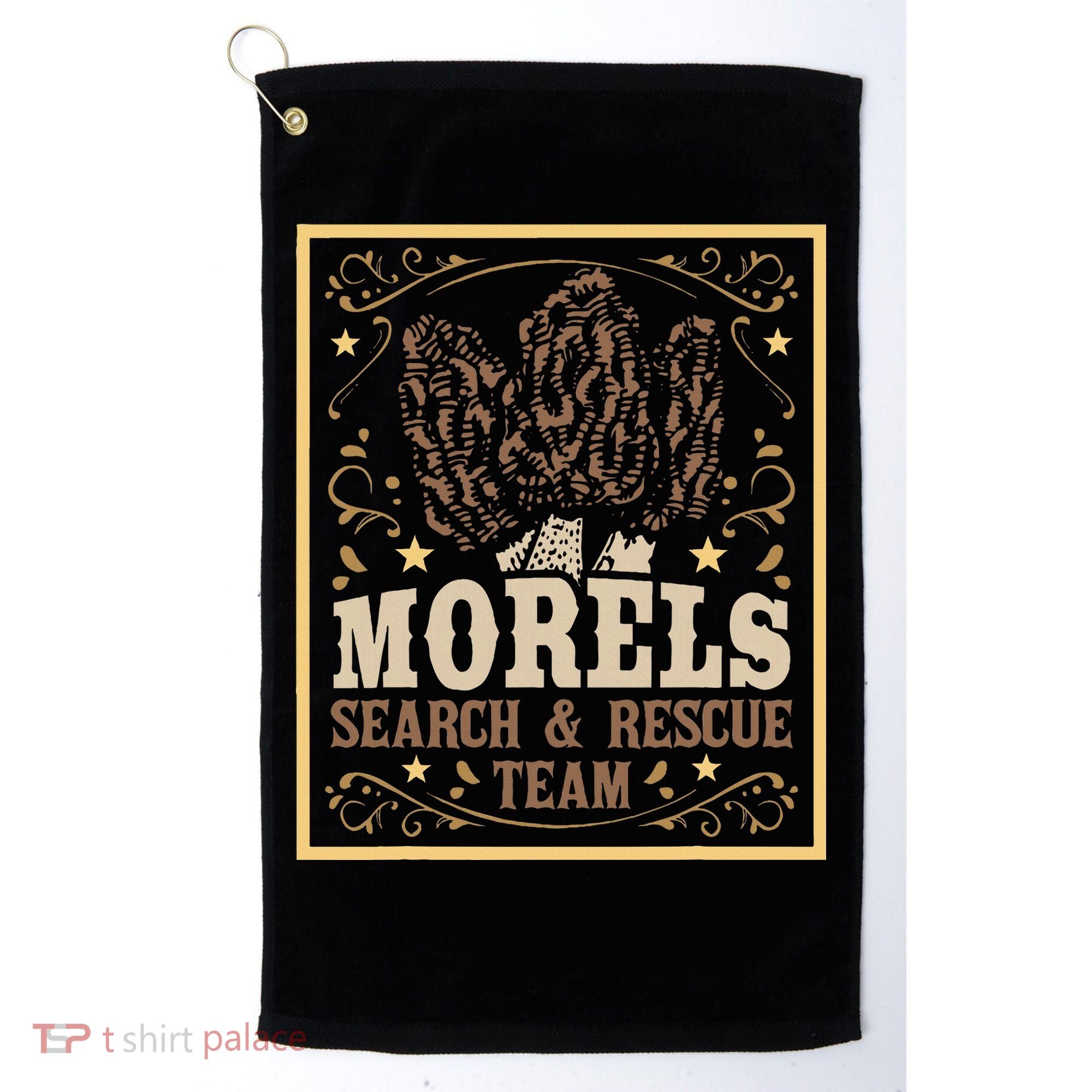 Morel Search Rescue Team Mushroom Hunting Mushroom Hunter Golf Towel
