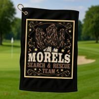 Morel Search Rescue Team Mushroom Hunting Mushroom Hunter Golf Towel thumb 1