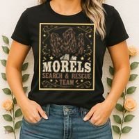 Morel Search Rescue Team Mushroom Hunting Mushroom Hunter Women's T-Shirt thumb 2