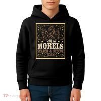 Morel Search Rescue Team Mushroom Hunting Mushroom Hunter Kids Hoodie thumb 4