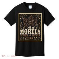 Morel Search Rescue Team Mushroom Hunting Mushroom Hunter Kids T-Shirt thumb 0