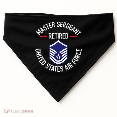 Master Sergeant Retired Military Retirement USA-Made Doggie Bandana