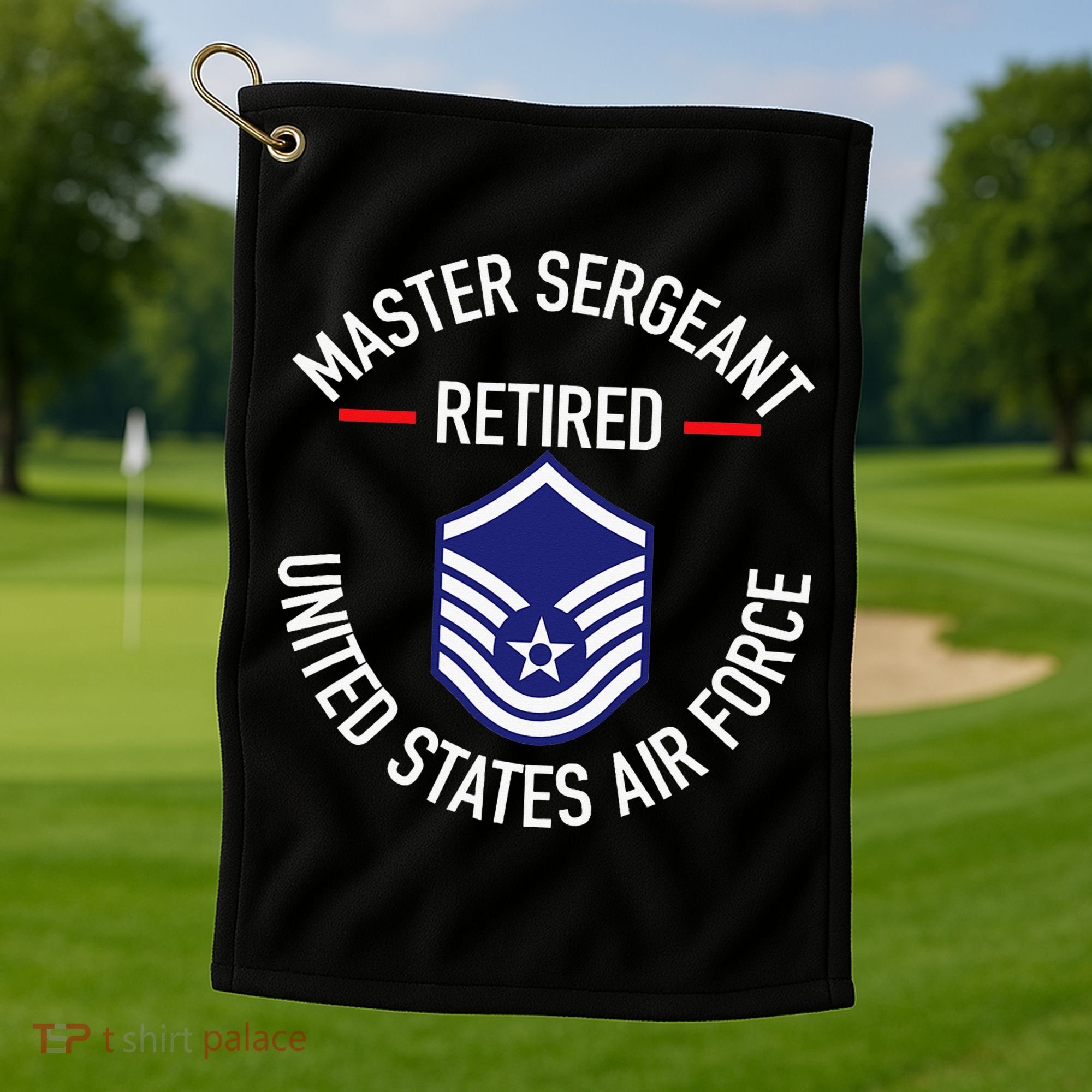 Master Sergeant Retired Military Retirement Golf Towel