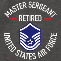 Master Sergeant Retired Military Retirement Vector Backpack thumb 2