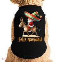 Mexican Santa Riding Donkey Christmas Navidad Mexicana Doggie Tank thumb 0