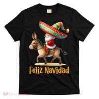 Mexican Santa Riding Donkey Christmas Navidad Mexicana T-Shirt thumb 0