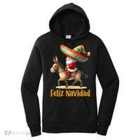 Mexican Santa Riding Donkey Christmas Navidad Mexicana Women's Hoodie thumb 0