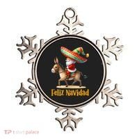 Mexican Santa Riding Donkey Christmas Navidad Mexicana Ornament thumb 0