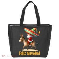 Mexican Santa Riding Donkey Christmas Navidad Mexicana Tote Bag thumb 0