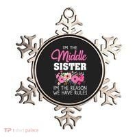 Middle Sister Shirts Im The Reason We Have Rules Matching Ornament thumb 0