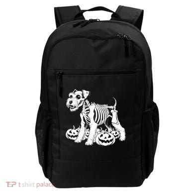Miniature Schnauzer Skeleton Birthday Halloween Cute Gift Backpack