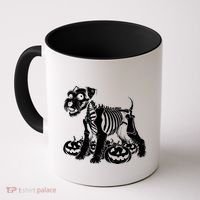 Miniature Schnauzer Skeleton Birthday Halloween Cute Gift Coffee Mug thumb 0