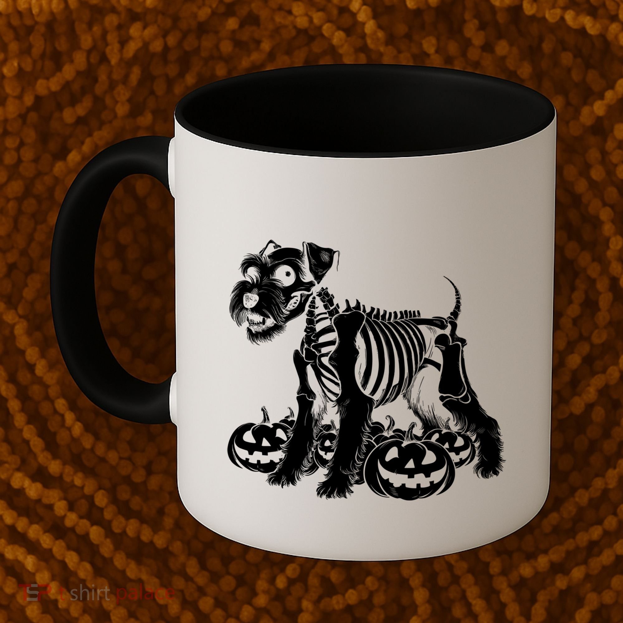 Miniature Schnauzer Skeleton Birthday Halloween Cute Gift Coffee Mug
