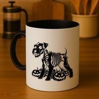Miniature Schnauzer Skeleton Birthday Halloween Cute Gift Coffee Mug thumb 4