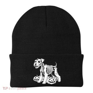 Miniature Schnauzer Skeleton Birthday Halloween Cute Gift Beanie